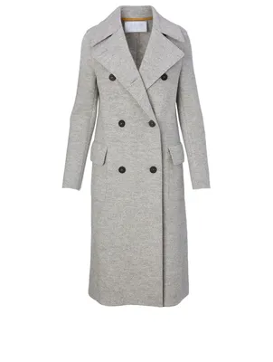 Wool Double-Breasted Midi Coat