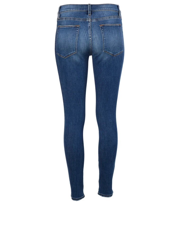 Le High Skinny Jeans With Tux Piping
