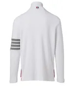 Cotton Four-Bar Turtleneck Top