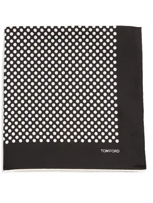Silk Pocket Square In Dot Print