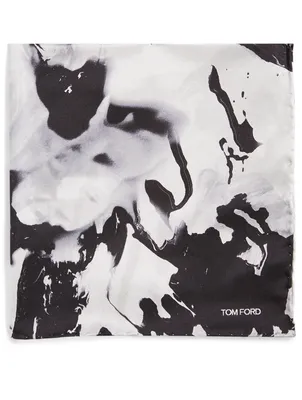 Silk Pocket Square In Abstract Print