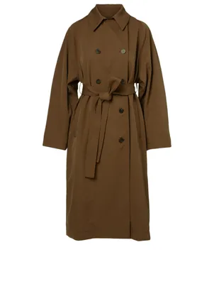Wool-Blend Double-Breasted Coat