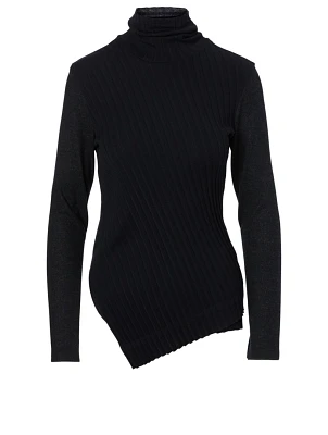 Wool Turtleneck Top
