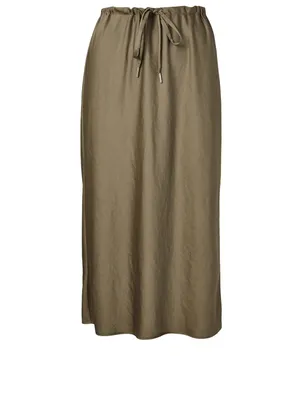 Drawstring Midi Skirt