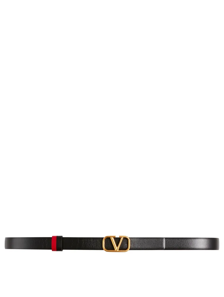 Leather VLogo Belt