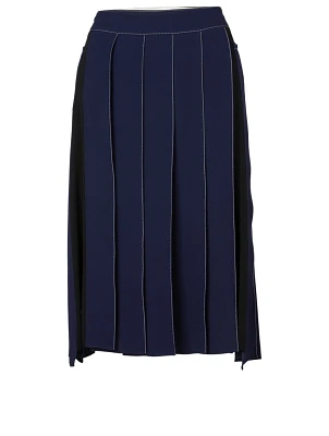 Satin Pleated Skirt