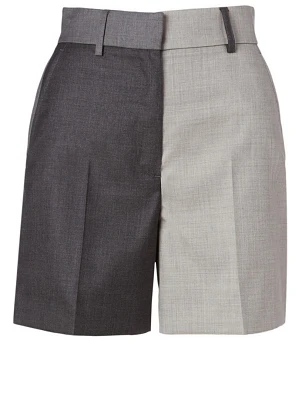 Wool High-Waisted Shorts