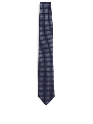 Silk Tie In Square Pattern