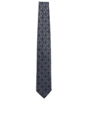 Silk Tie In Paisley Pattern