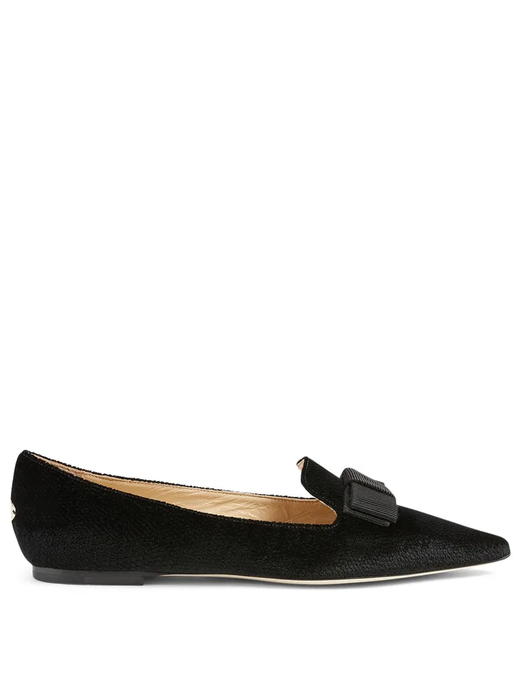 Gala Velvet Flats Lizard Print