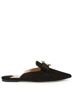 Galaxy Suede Flat Mules