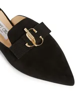 Galaxy Suede Flat Mules
