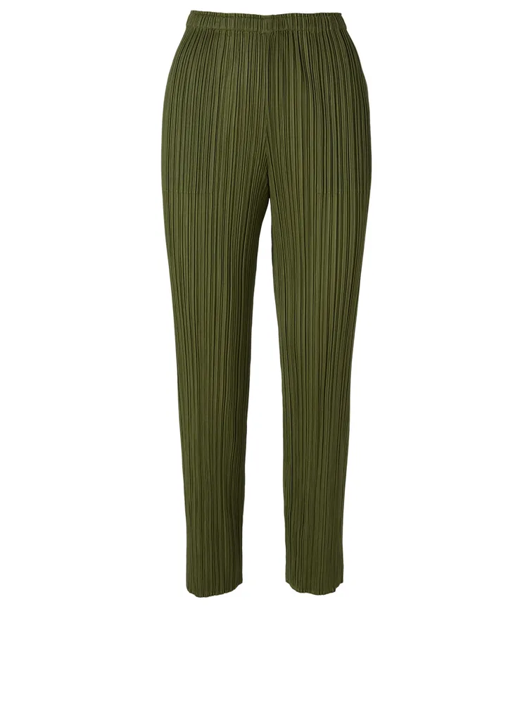 Pleated Cropped Pants