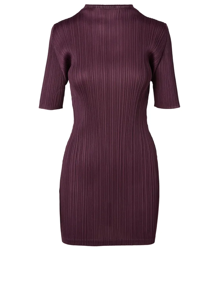Pleated Mini Dress