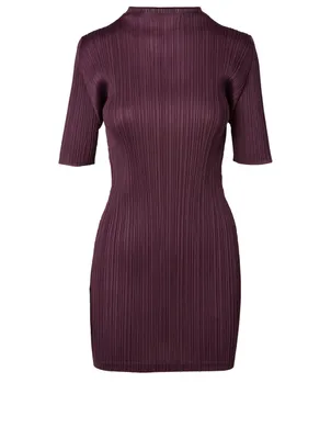 Pleated Mini Dress
