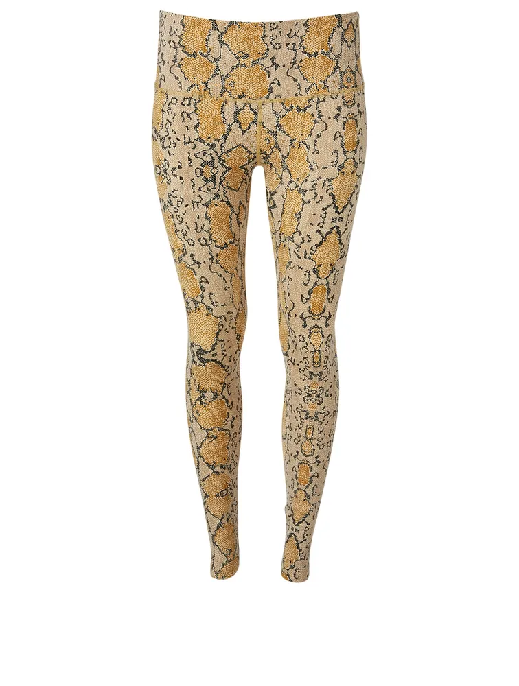 Estrella High-Waisted Leggings In Snake Print