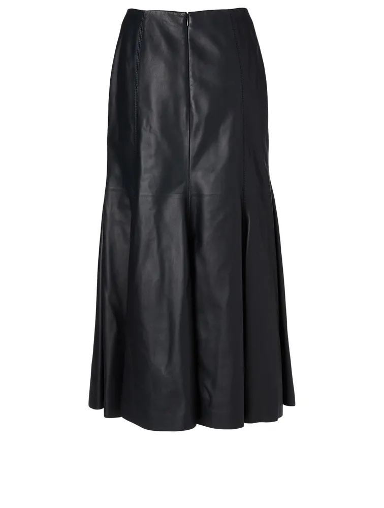 Amy Leather Midi Skirt