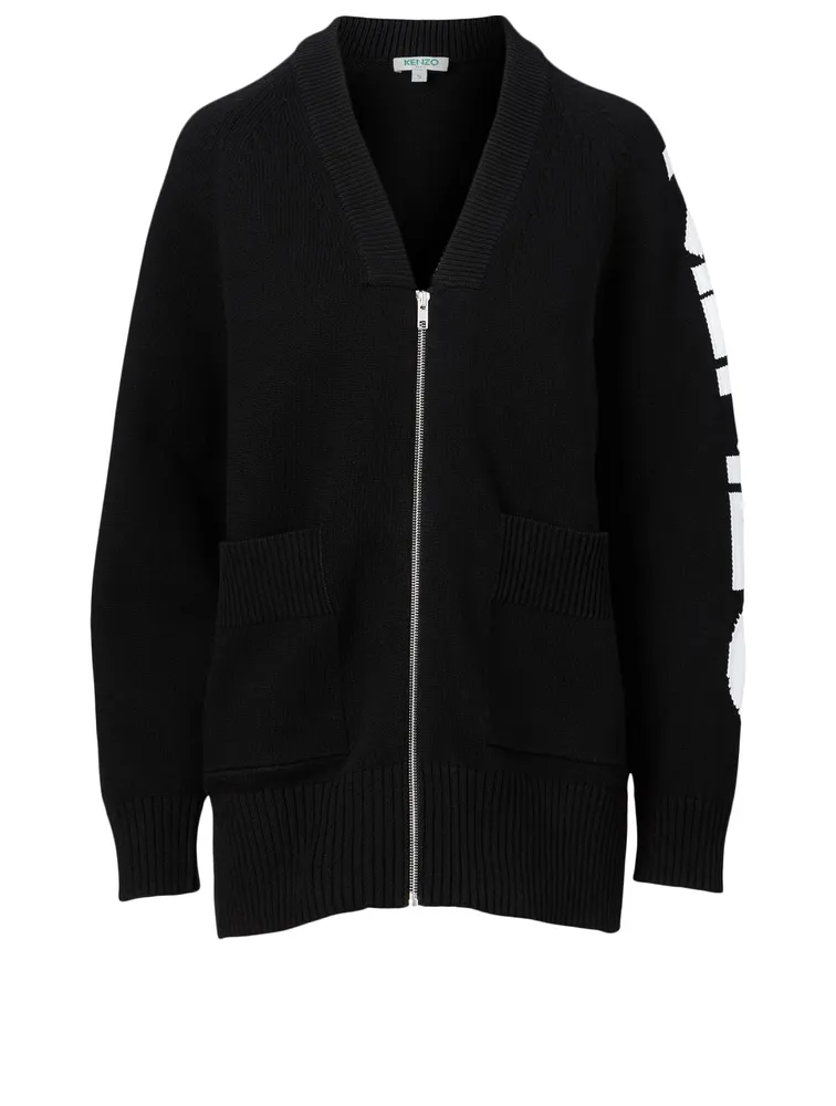 Logo Zip Cardigan