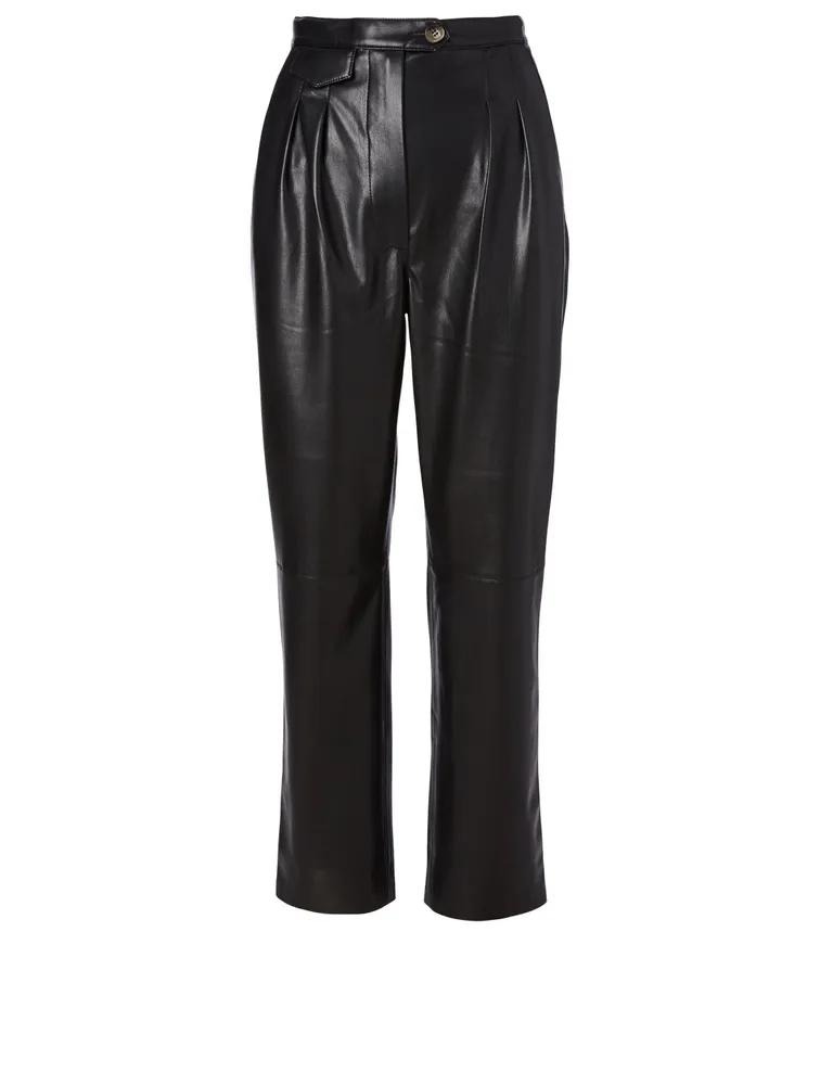Mitsu Faux Leather Pants