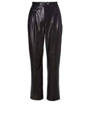 Mitsu Faux Leather Pants