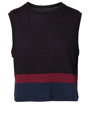 Paneled Cropped Tank Top