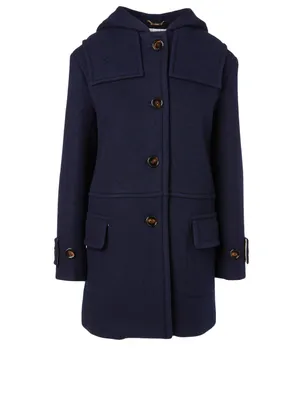 Wool Coat With Hood