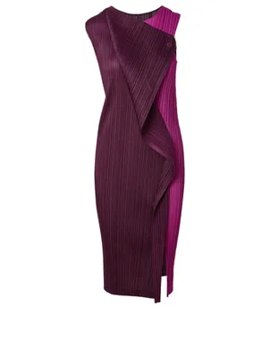 Pleated Sleeveless Dress