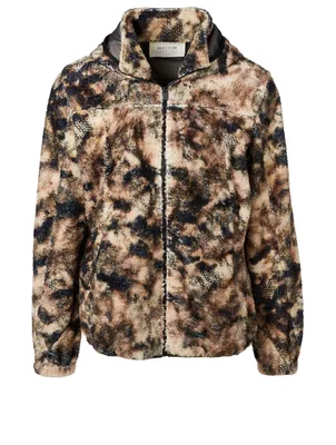 Fleece Jacket Camo Print