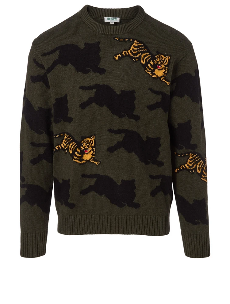 Jumping Tiger Wool-Blend Sweater