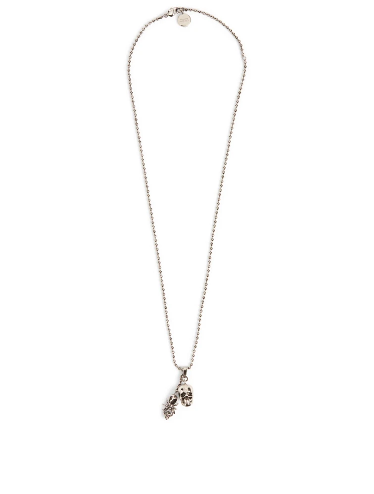 Skull And Spider Necklace