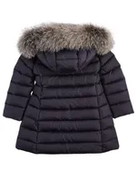 Girls Abelle Down Coat With Fur Hood