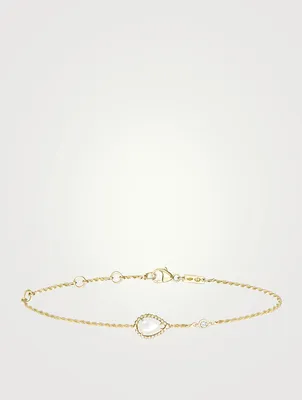 Serpent Bohème XS Motif Gold Bracelet With Mother-Of-Pearl And Diamond