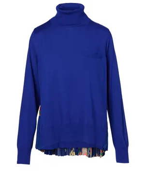 Wool Turtleneck Top