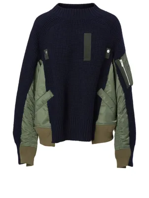 Wool Bomber Sweater