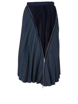 Wool-Blend Tweed Midi Skirt