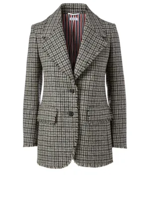 Cashmere Blazer Check Print