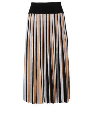 Wool-Blend Midi Skirt