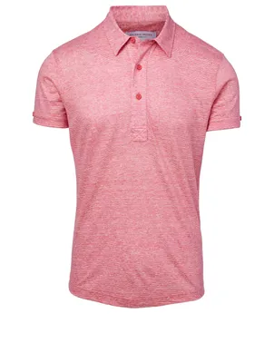 Sebastian Linen Stripe Polo Shirt
