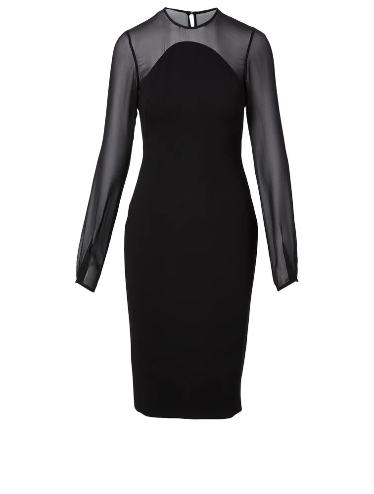 Long-Sleeve Fitted Dress