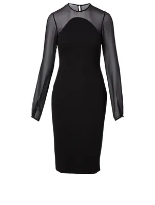 Long-Sleeve Fitted Dress