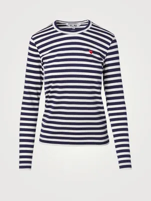 Mini Heart Long Sleeve T-Shirt Stripe