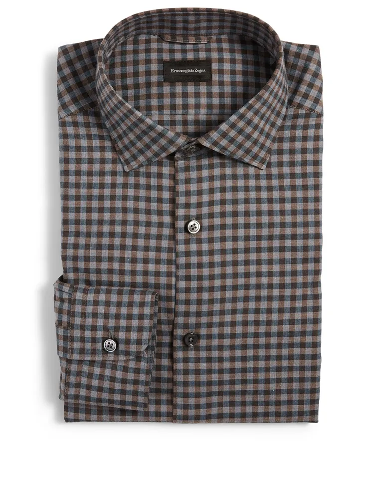 Cotton Shirt Check Print