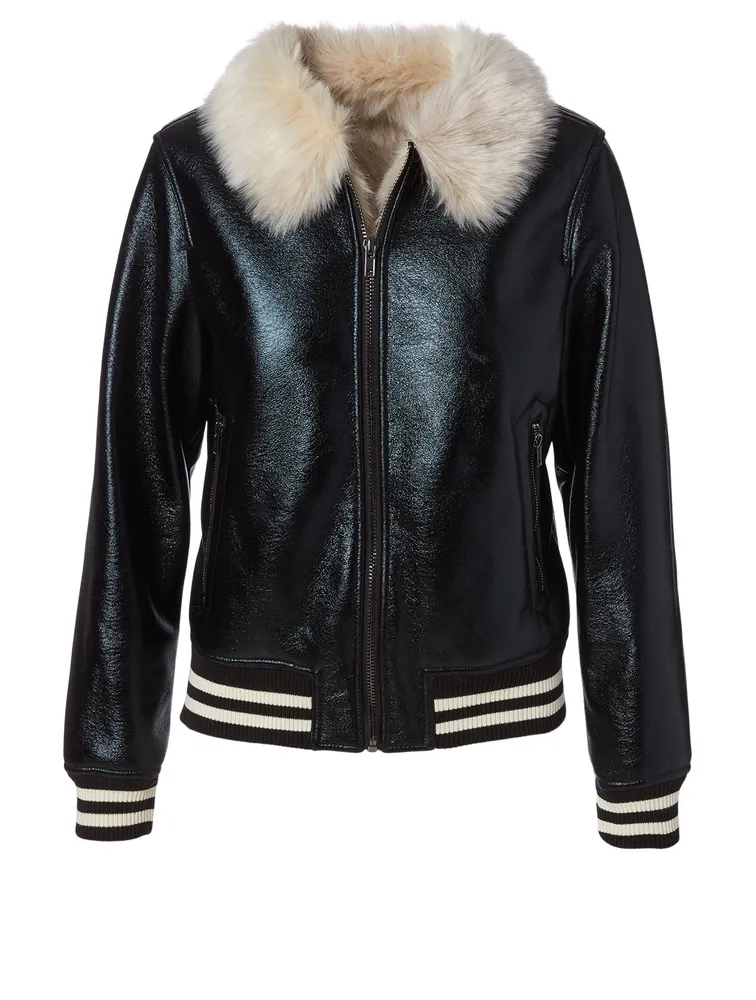 Faux Fur Moto Jacket