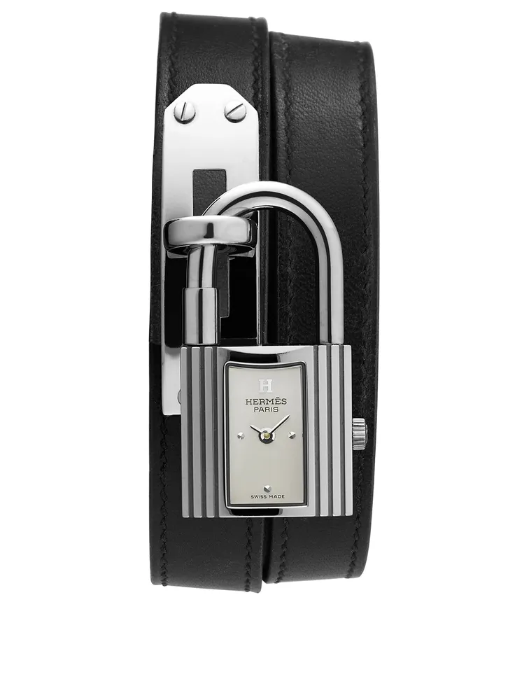 Kelly PM Double Tour Leather Strap Watch