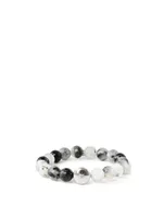 Bohème Sterling Silver Tourmalinated Quartz Bracelet With Topaz