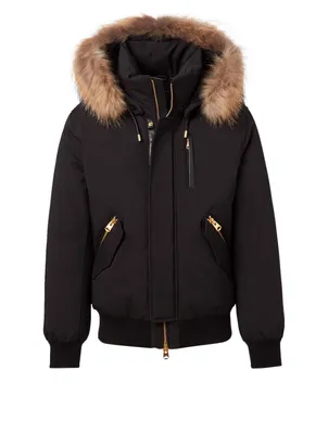 Dorian Down Bomber Jacket With Fur Hood