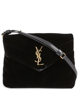 Toy Lou Lou YSL Monogram Velvet Crossbody Bag