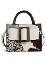 Bobby 23 Calf Hair Patchwork Top Handle Bag