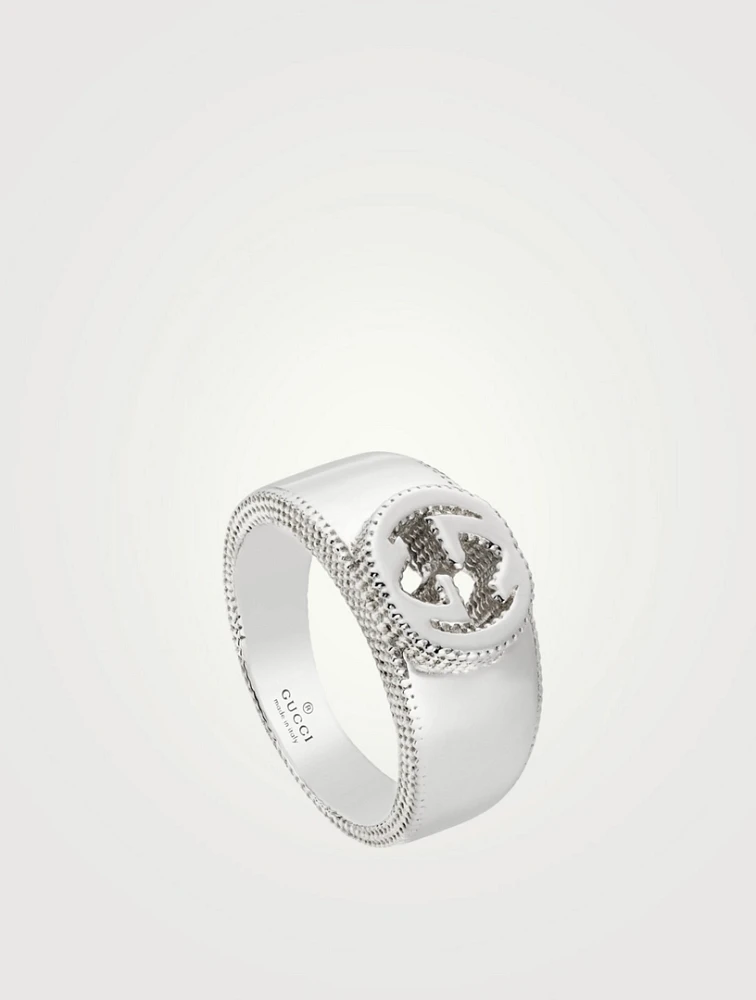 Interlocking G Silver Ring