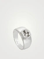 Interlocking G Silver Ring